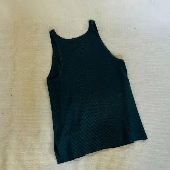 Fortune + Ivy Blue/Teal Knit Tank Top | Size Medium - Picture 5 of 6